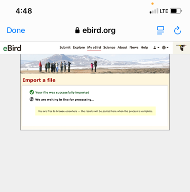 Upload in progress